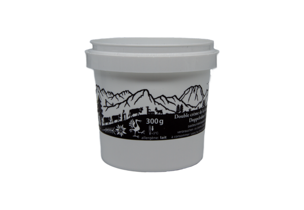 (1641) goblet double crème de la gruyère, blanc avec couvercle de sécurité 300g 