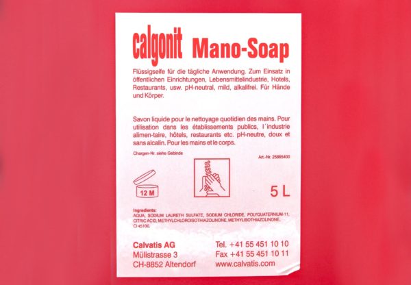 (2930)savon Liquide Calgonit Mano Soap 5l.1