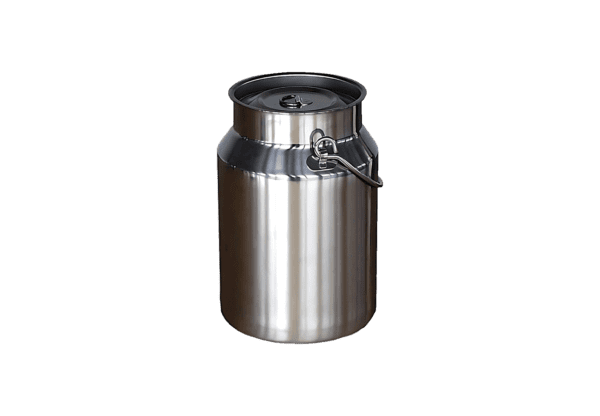 (2841)bidon en acier inox 5l avec couvercle à pression et anse.1
