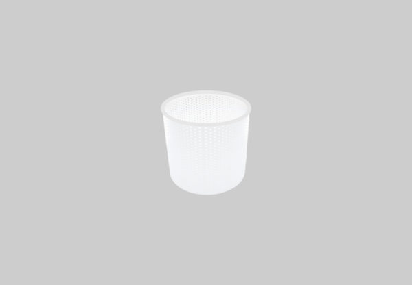 (3562)moule à fromage pour pâte molle, rond, perforé fin 1,5mm, avec fond, dia.145mm, hauteur 140mm.2