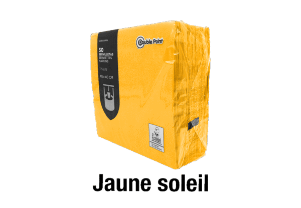 (2683)serviette de table jaune soleil.4