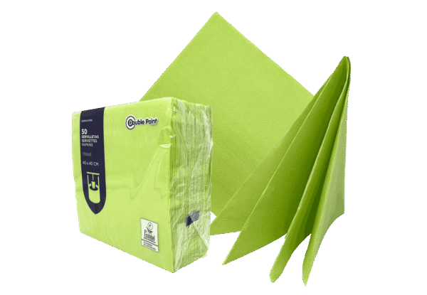 (3214) serviette de table vert anis.9