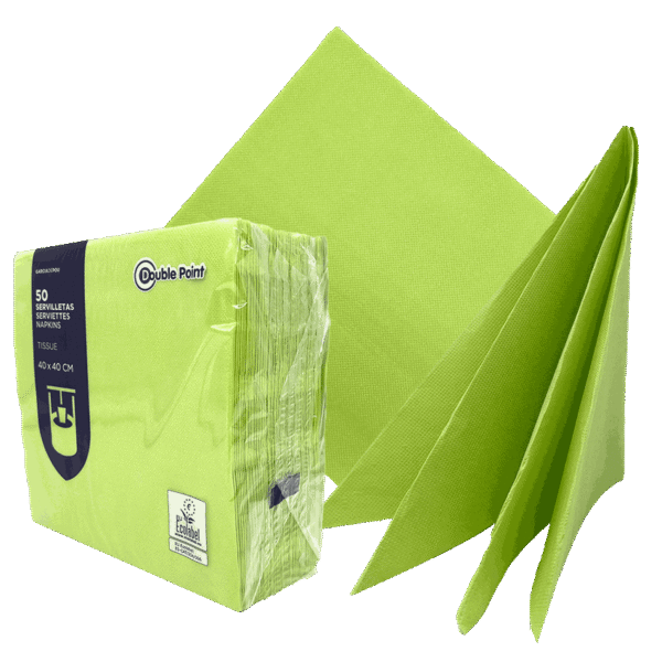(3214) serviette de table vert anis.9