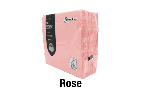 (3366)serviette de table rose.1