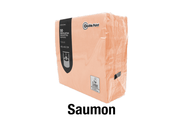 (3369)serviette de table saumon.2