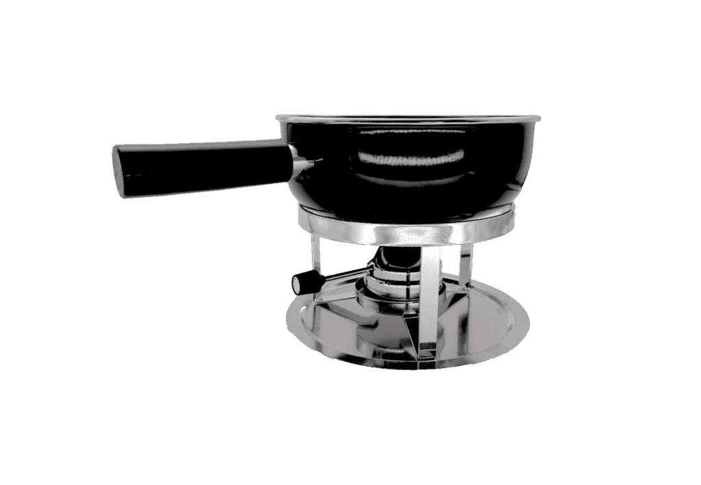 Bruleur à Fondue Inox - Réglable, Compatible Caquelons, 14.5 Cm (Fondue Fromage, Chocolat, Bourguignonne)