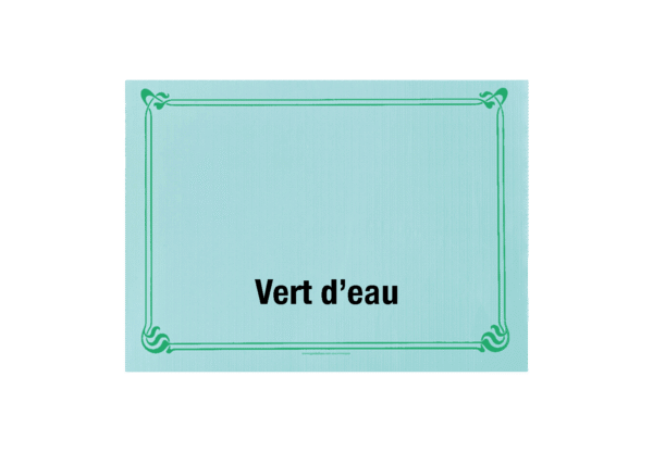 (3652)set de table vert d'eau.2