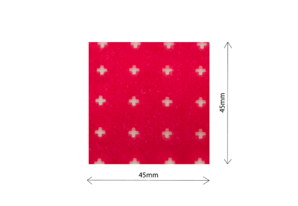 Marque En Caséine, Carrée, Dim. 45x45 Mm, Perforation Croix Suisse (500 Pces).3