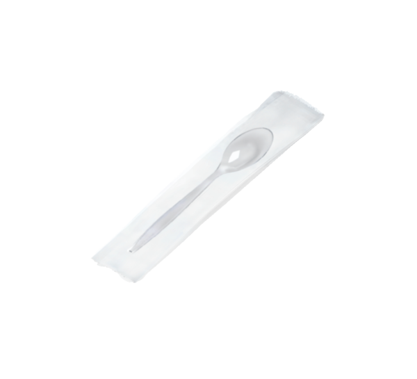 (1496)petite Cuillère Transparente Emballée à L'unité (250 Pièces).1