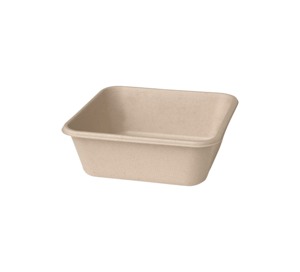 (1531)boite Menu En Bagasse Marron 155x155x53mm, 900ml (360 Pièces).1