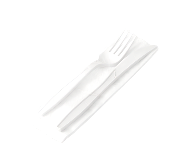 (1540)set, Couteau, Fourchette Serviette Ps Blanc (raclette) (250 Pièces).2