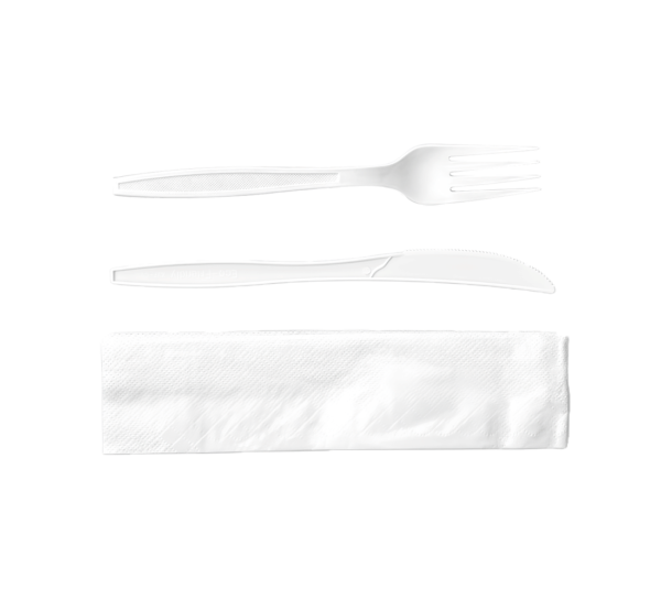 (1540)set, Couteau, Fourchette Serviette Ps Blanc (raclette) (250 Pièces).3