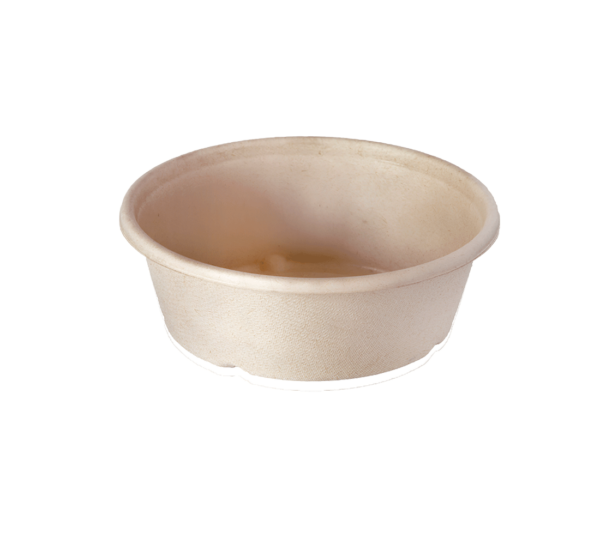 (1552)bol En Bagasse Marron 194x194x60mm (carton 320 Pièces).1