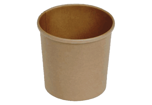(3367)bol à soupe 750 ml, pla carton, brun