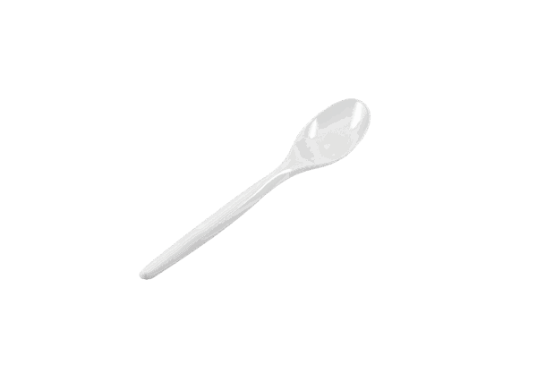 (3439)cuillère à café, ps, blanc. longueur 12.5 cm.1