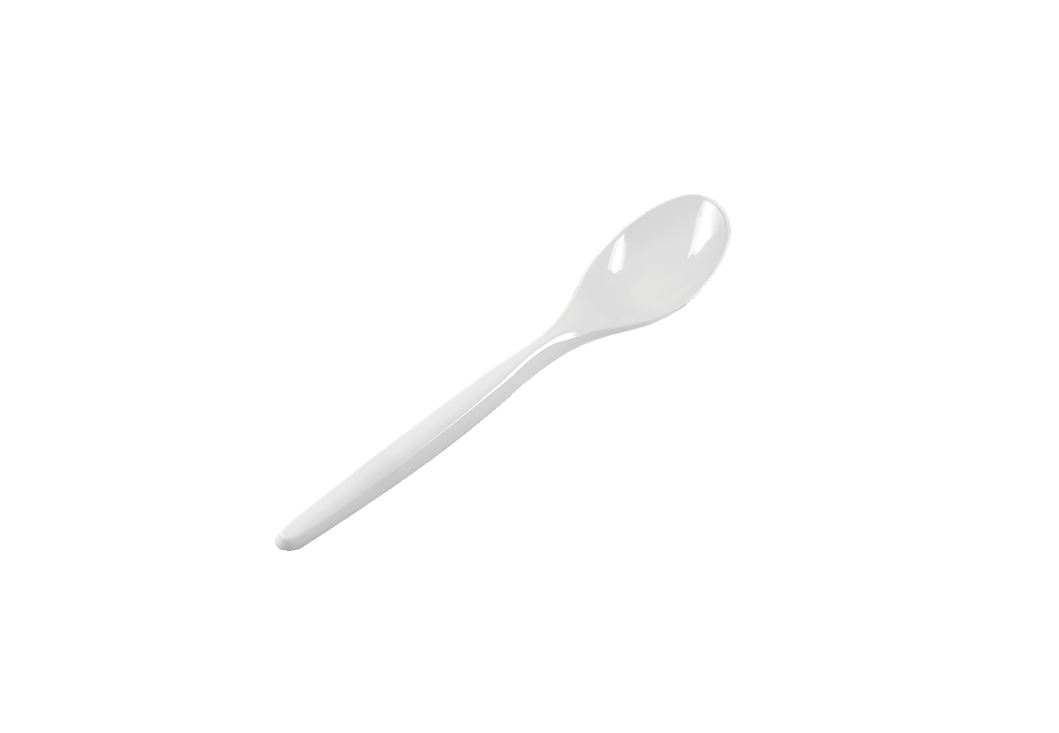 (3439)cuillère à café, ps, blanc. longueur 12.5 cm.1