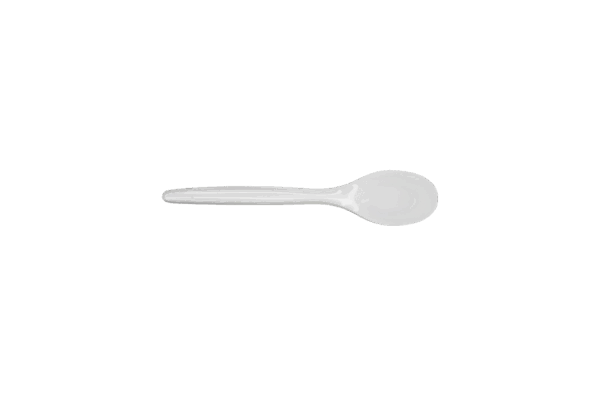 (3439)cuillère à café, ps, blanc. longueur 12.5 cm.3