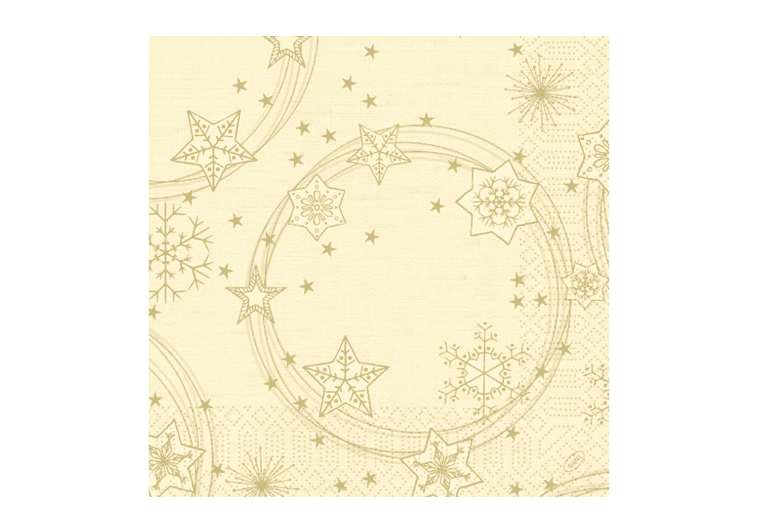 (3478)serviette duni ouate, 40x40 cm, 'star shine cream'