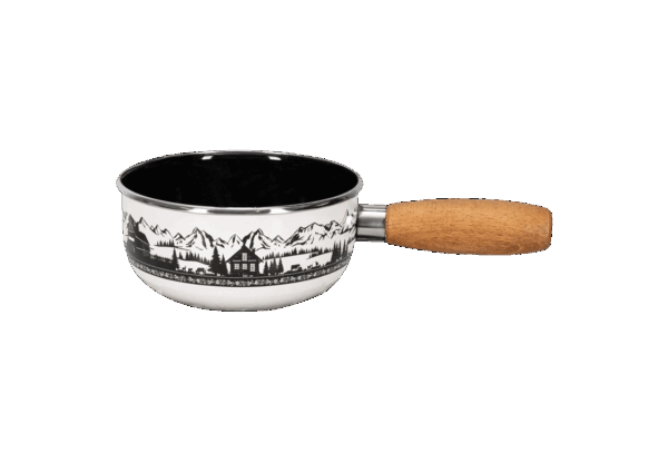 (3497)caquelon émaillé ivory alpweide