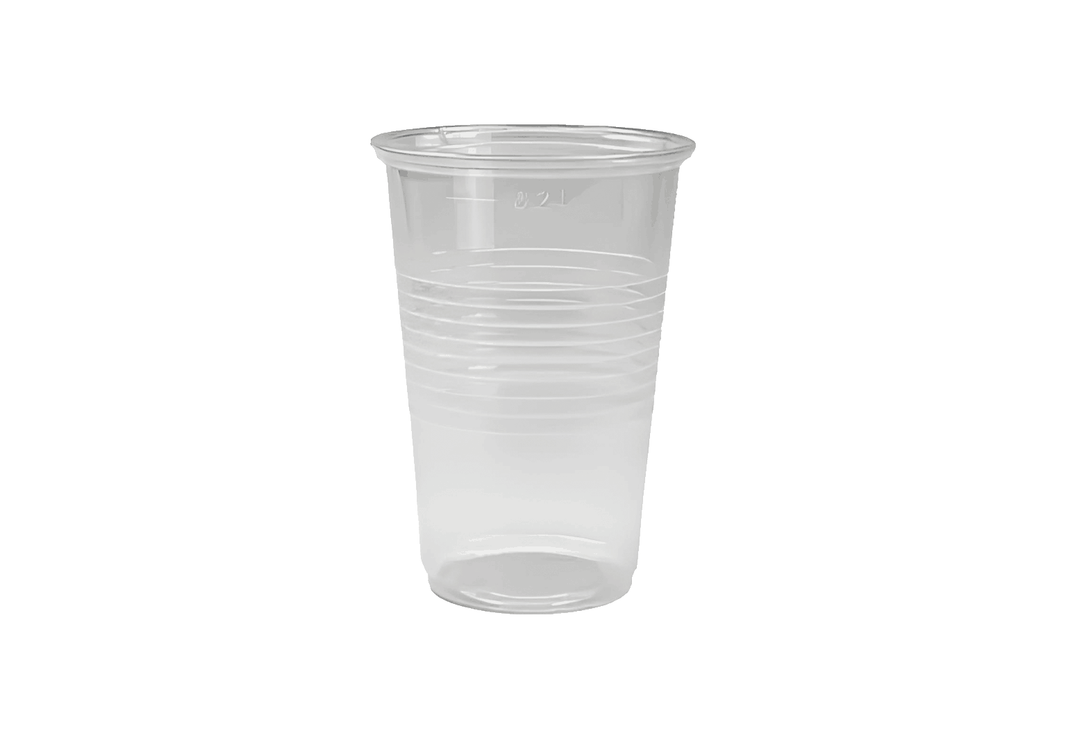 gobelet en pp, transparent, étalonné, 2dl