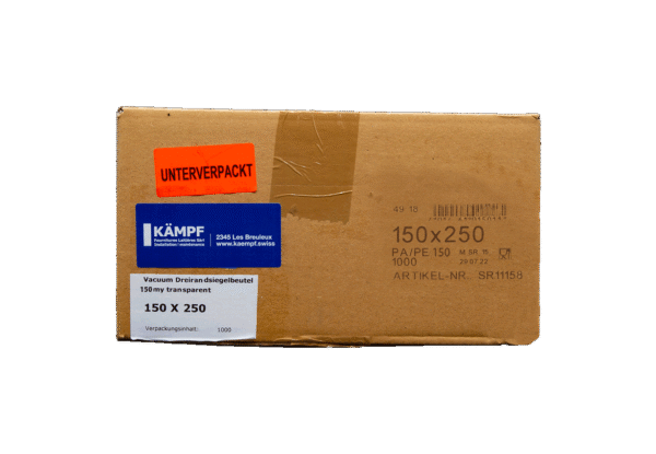 (3131)sachet sous vide, dim. 150x250 mm.2