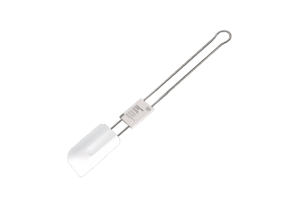 (3158)spatule inox gomme 7,5x12