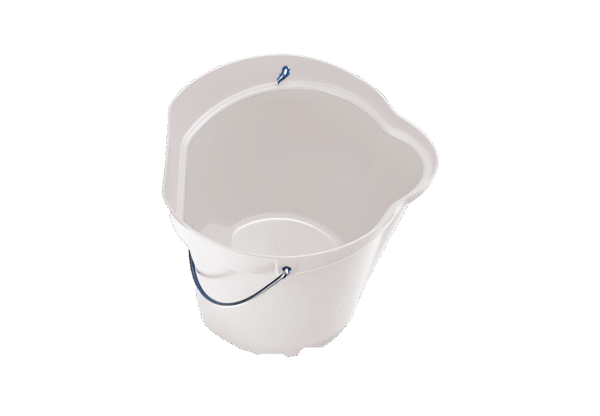 (3245)seau vikan plastique gradué avec bec verseur ,12 l (blanc).1