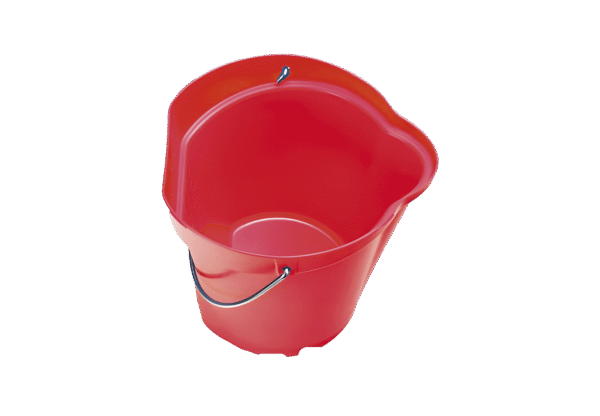 (3246)seau vikan plastique gradué avec bec verseur ,12 l (rouge).1