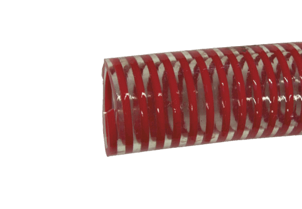 (3250)tuyau alimentaire en pvc, spirale rouge.2