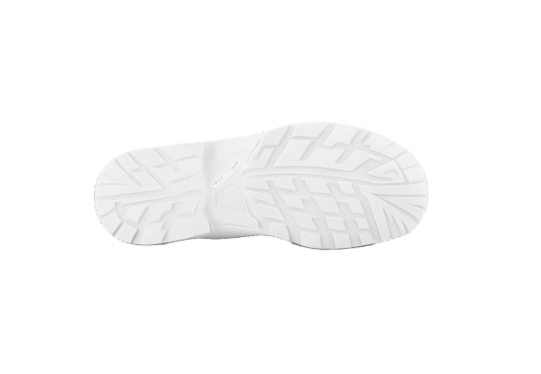 (3286) chaussure blanche, sika clogs flex, fermé, bout métal.2