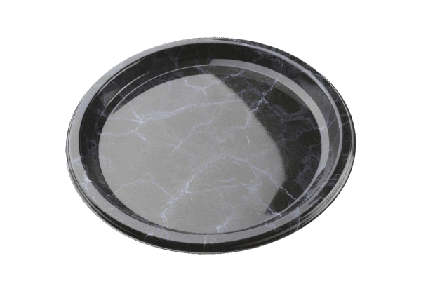 (3290)plat à jeter marbré, dia. 40 cm.2
