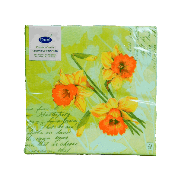(3331)serviette duni ouate, 33x33cm, spring flower.1