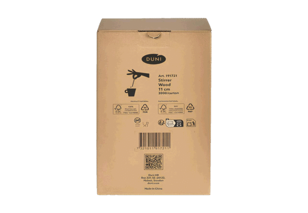 (2191) agitateurs, bois, 110 mm, boîte distributrice (12000 pces carton) (6 x 2000).1