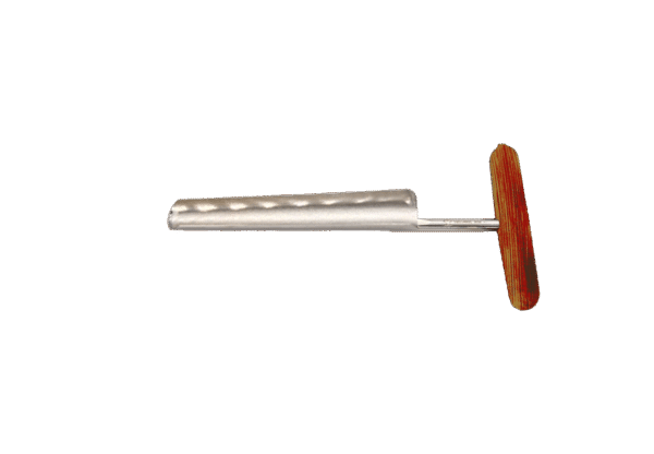 (3012)sonde à fromage, acier inox, no. 1, poignée en corne,.1