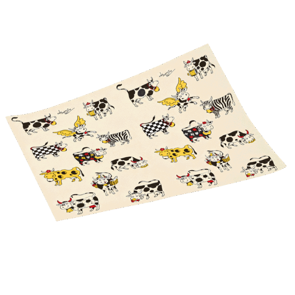 (2597) papier sujet vache